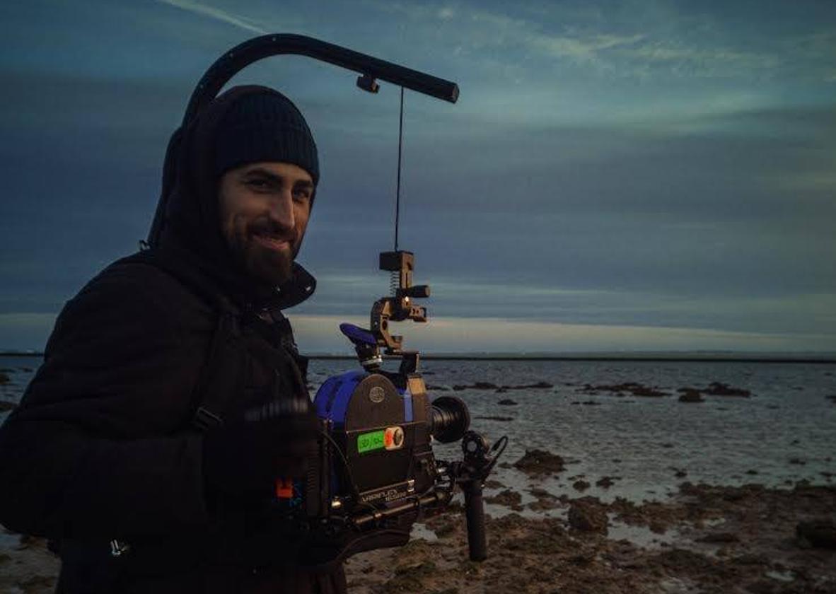 Marino Pardo, en un momento del rodaje de '21 Paraíso', llevado a cabo en las costas de Cádiz.