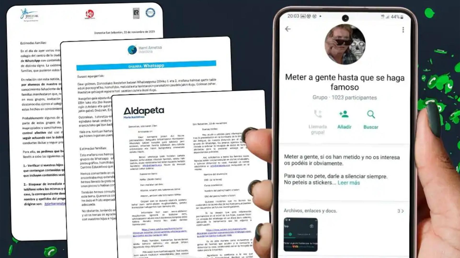 El escándalo del chat con contenido sexual y vejatorio afecta también a  menores vizcaínos | El Correo