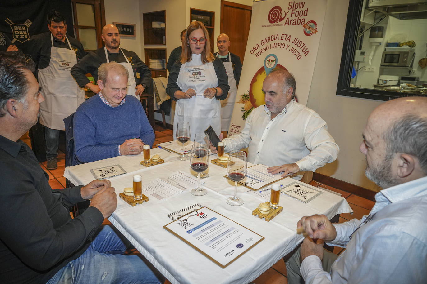 Así fue la cena en Burduntzi