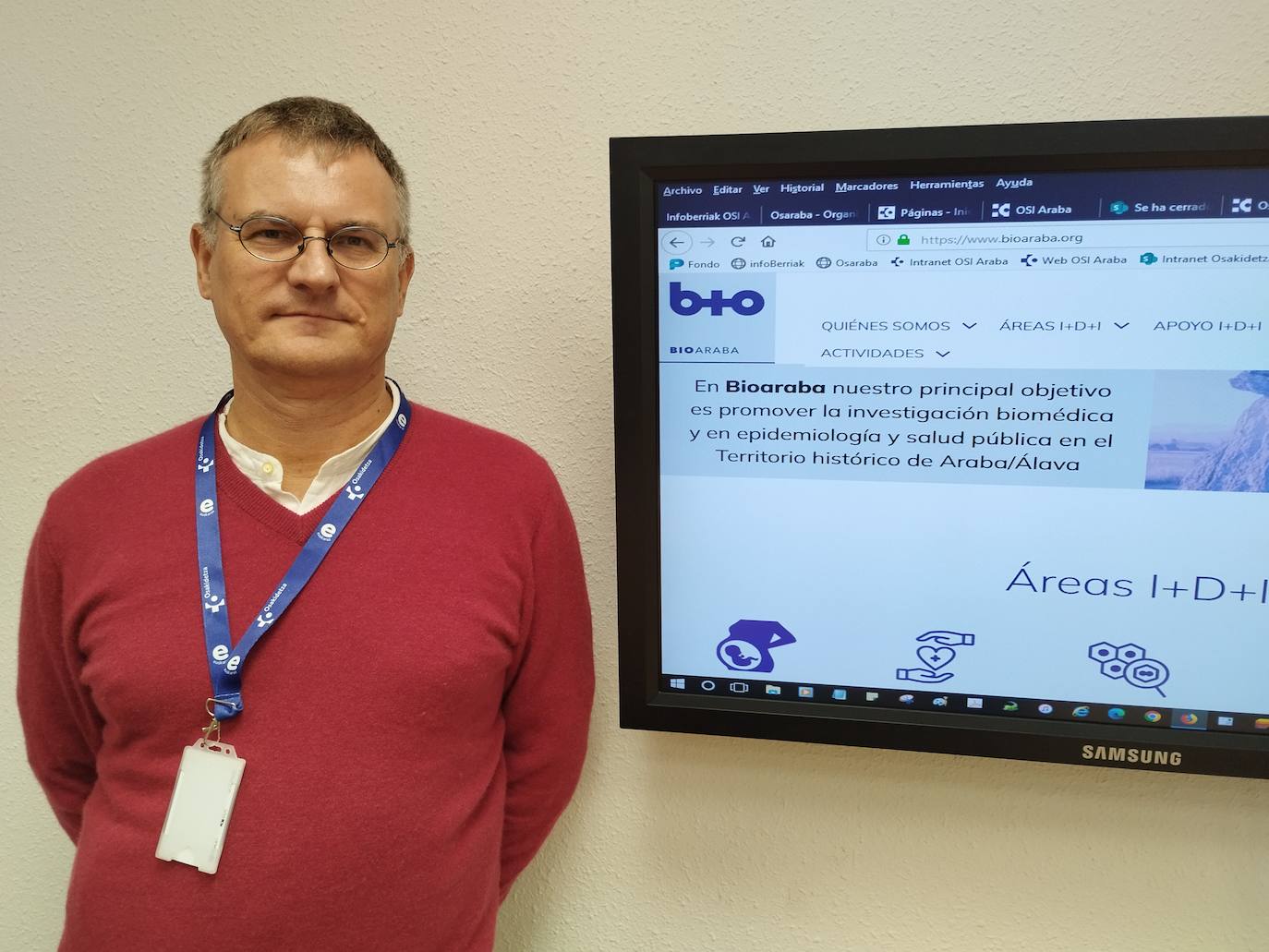 Marcin Balcerzyk, ayer en el HUA Txagorritxu.