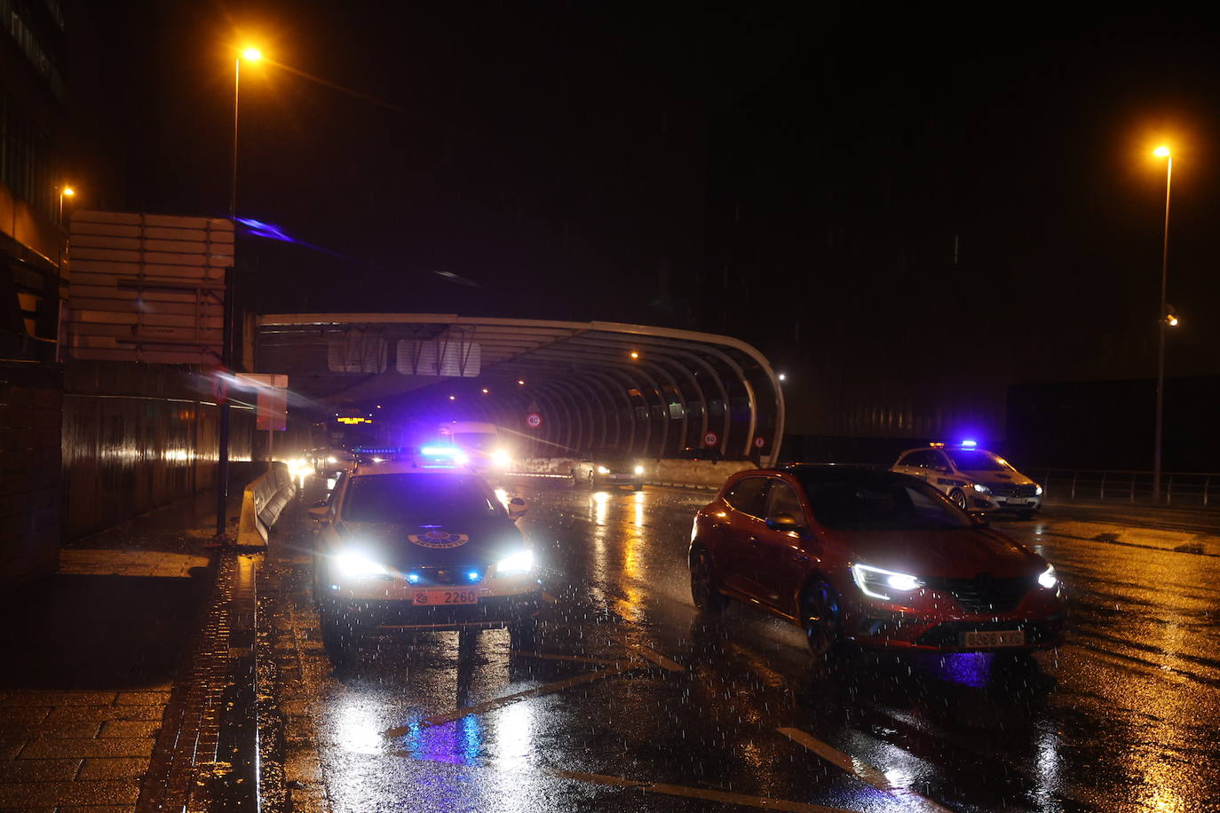 Vigilancia esta mañana en San Mamés