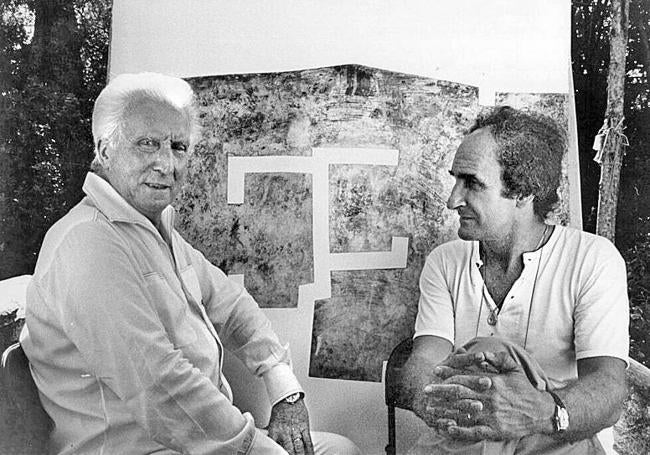 Aimé Maeght y Chillida en Saint-Paul de Vence (1976).