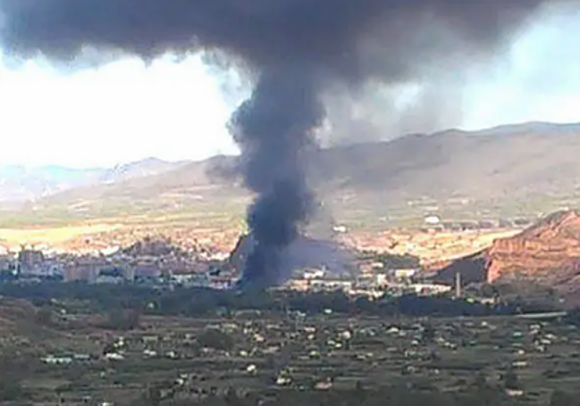 Incendio en la empresa Cauchos Arnedo.