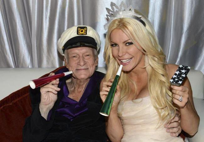 Hugh Hefner y Crystal Harris