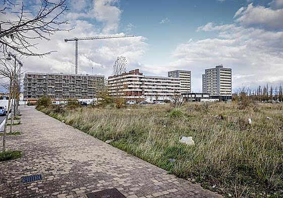 Los terrenos donde se construirán hasta 160 viviendas libres se encuentran junto a la calle Heraclio Fournier, en el entorno de Olárizu.