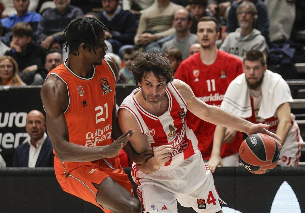 El serbio Milos Teodosic, del Estrella Roja, en el pasado partido contra el Valencia de la Euroliga