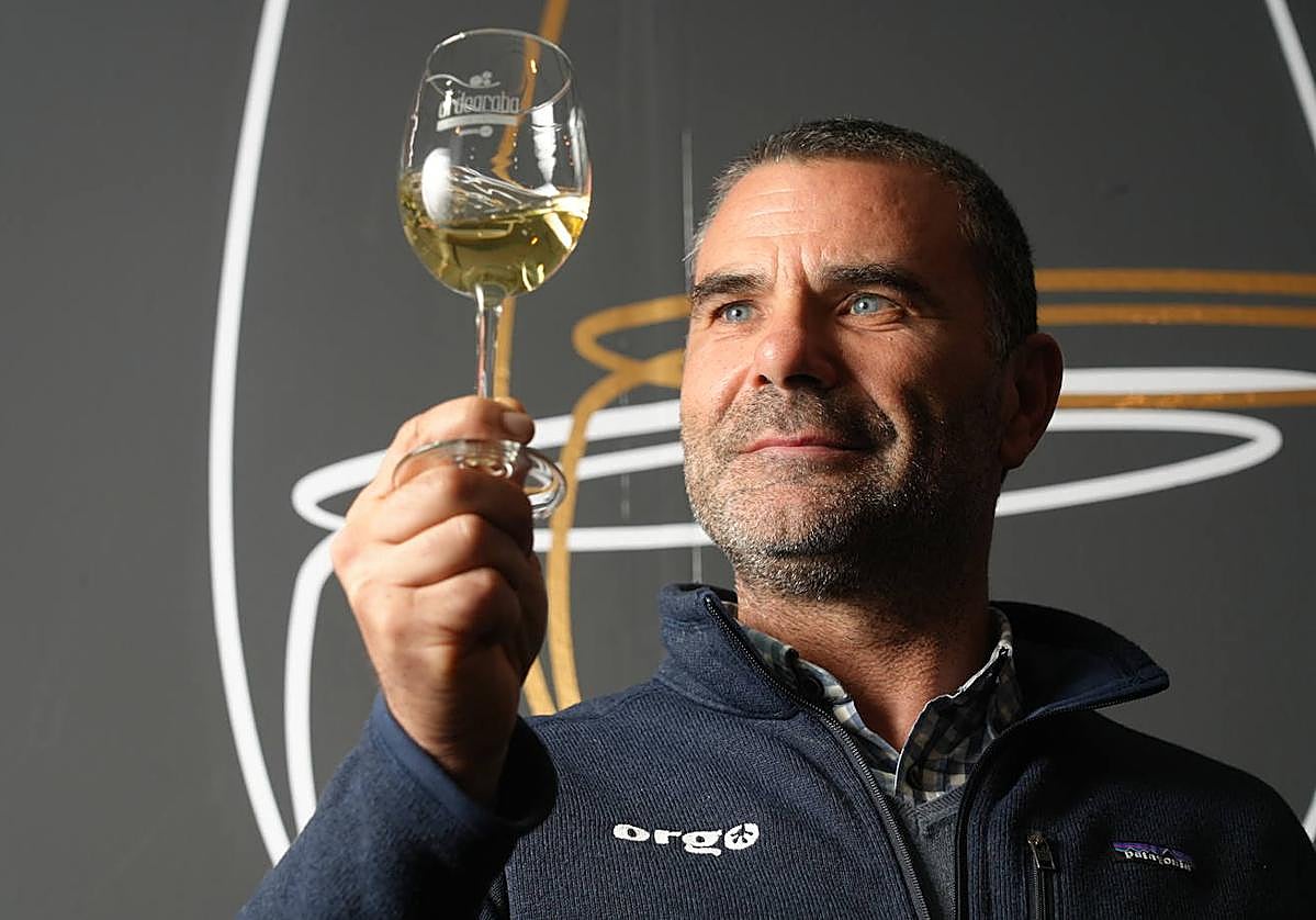 Sérgio Nicolau, ayer en la carpa de Los Fueros de Ardoaraba.