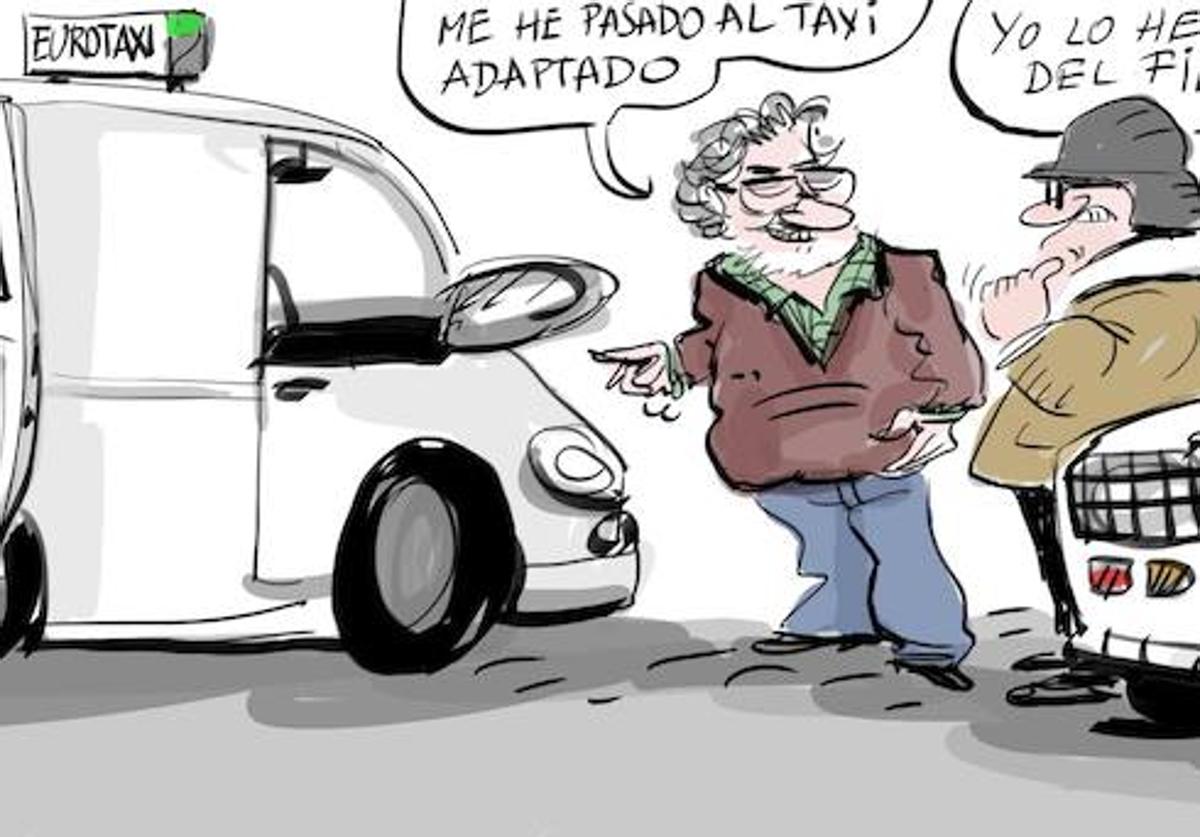 La tira de Cerrajería y los taxis adaptados