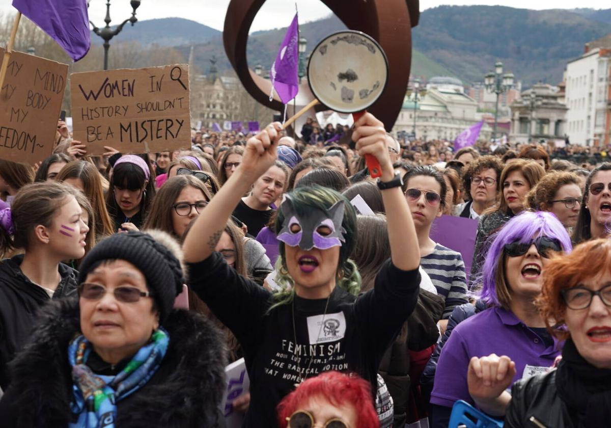 Una manifestación pasada en Bilbao en conmemoración del 8 de marzo.