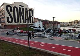 Vista del bidegorri de Olabeaga, Bilbao