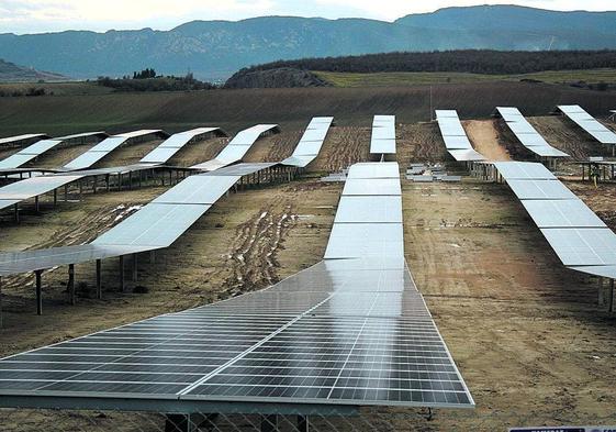 Un parque solar en Álava.