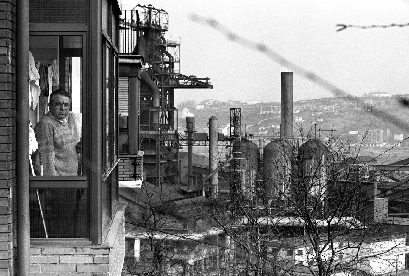 Imagen de archivo de la zona industrial de Sestao hace varias décadas.