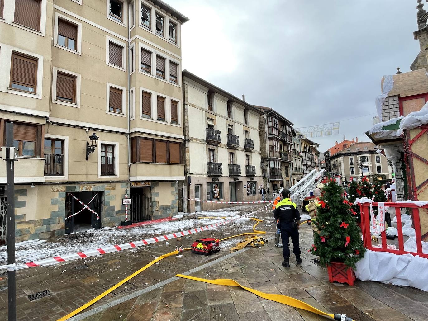 Incendio en un edificio de Balmaseda
