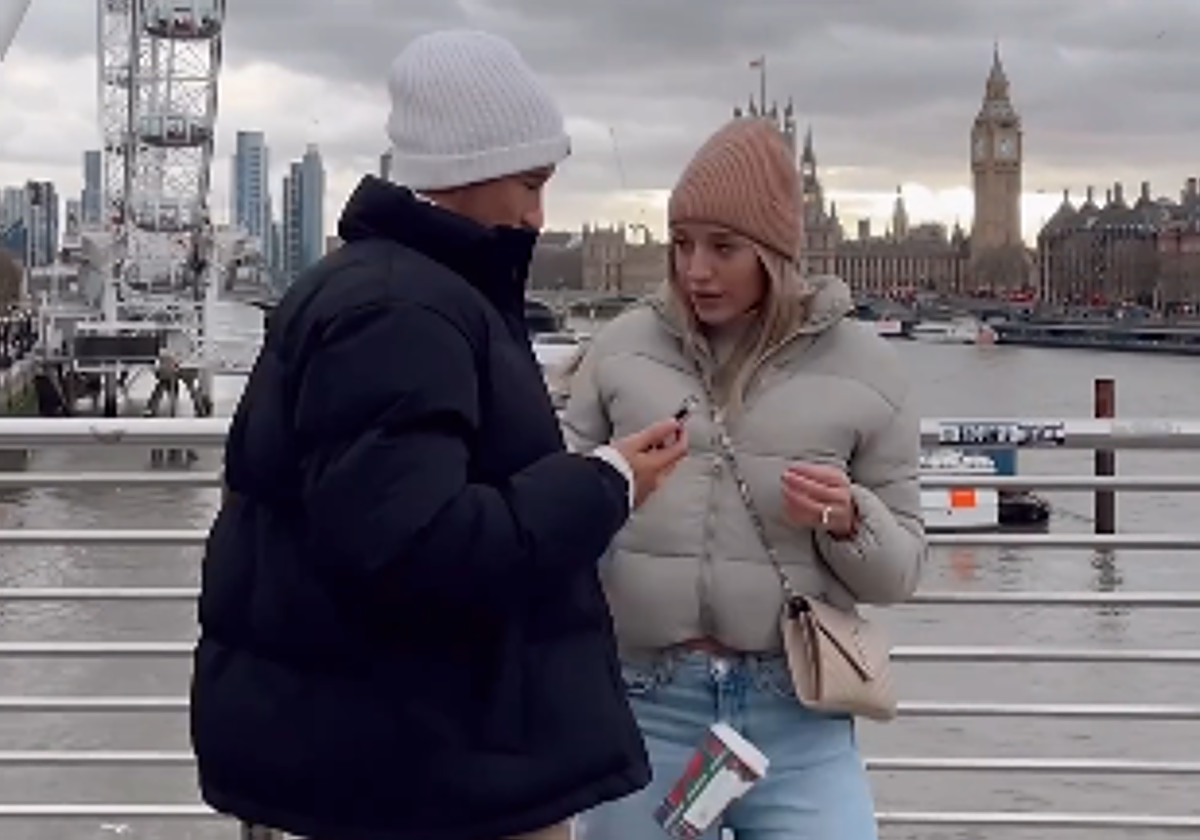 Andrea Sesma, ex de Muniain, pasea en Londres su amor por el futbolista del Getafe Luis Milla