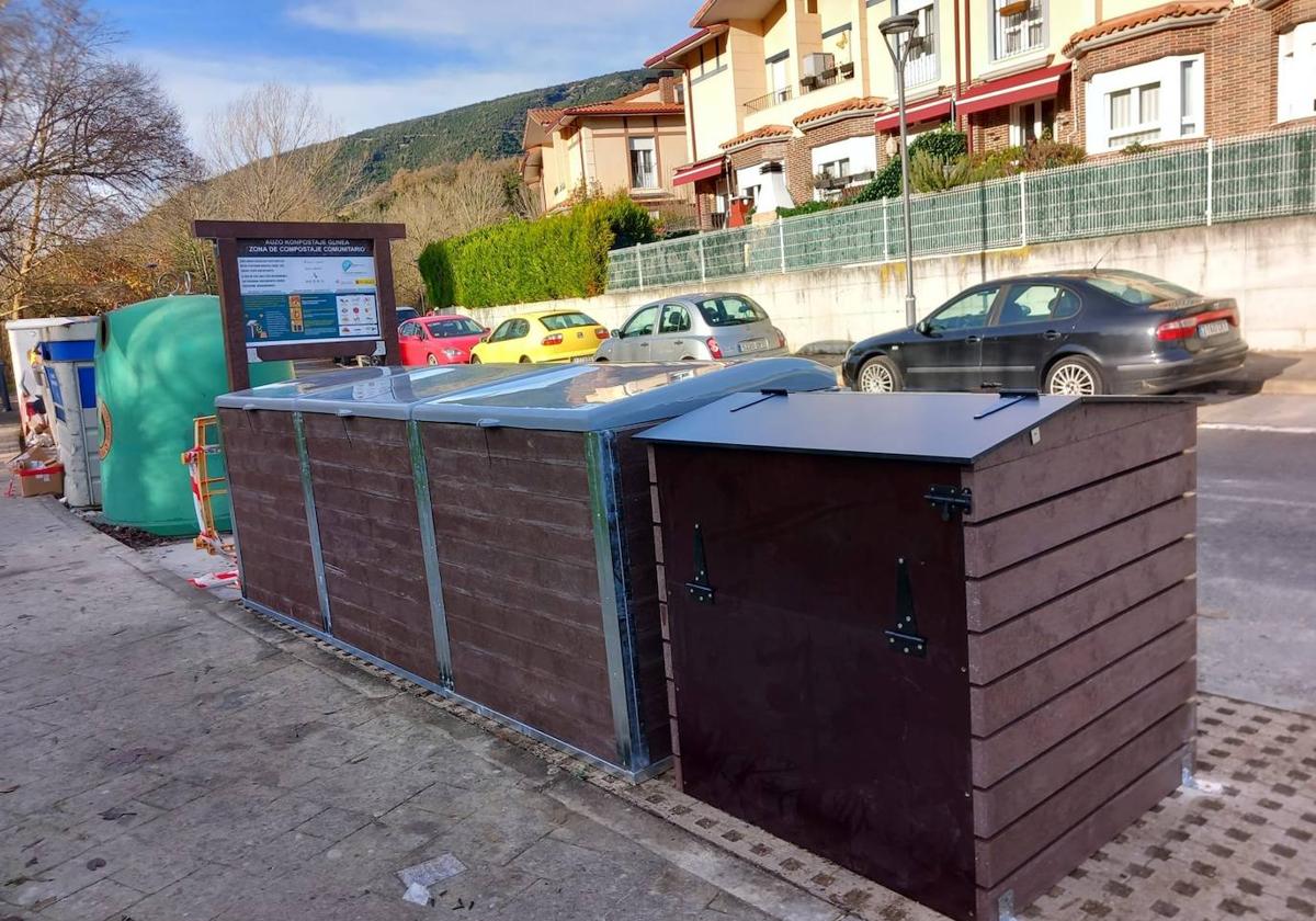 La nueva zona de compostaje comunitario empezará a funcionar en enero en el barrio de Axpe de Artziniega.