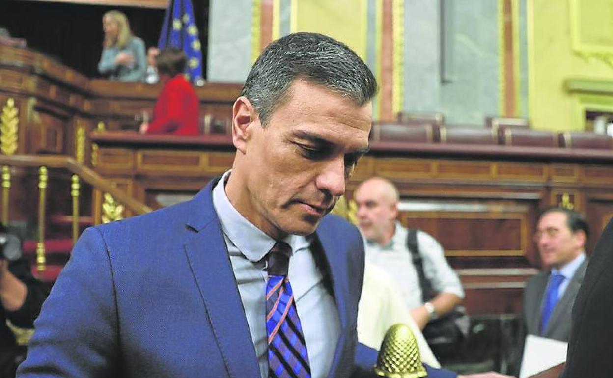 Pedro Sánchez, en el Congreso de los Diputados.