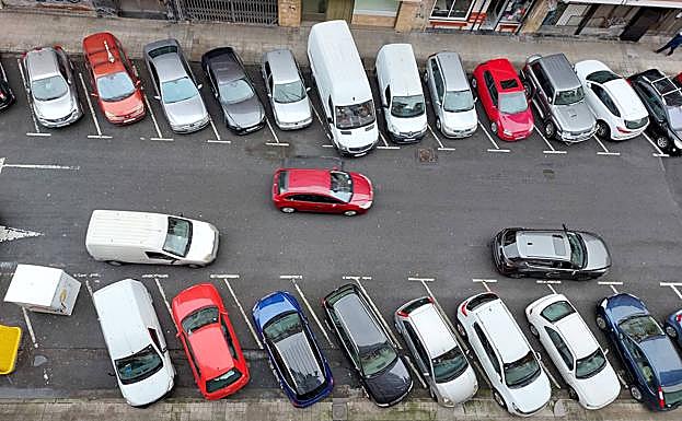 Detalle de la calle Maiatzaren Bata un día de labor sobre las 11 horas. 