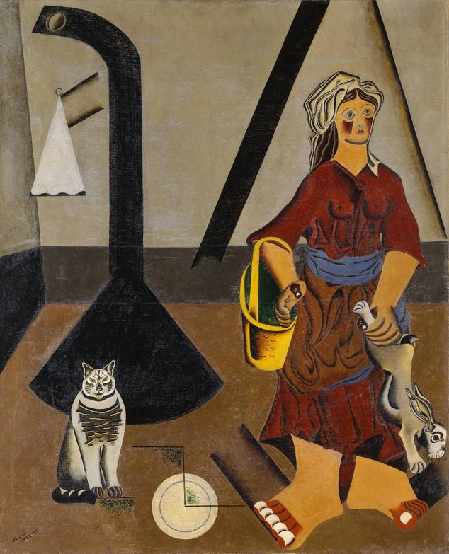 Interior (La masovera) [Intérieur (La Fermière)], 1922-23. Óleo sobre lienzo. 81 x 65 cm. 
