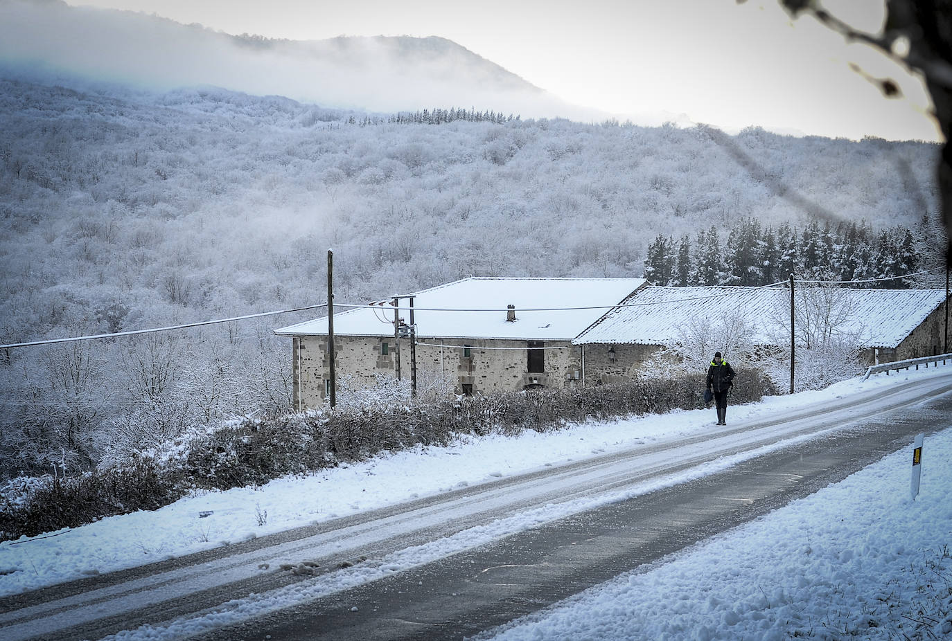 Fotos: Álava vive el primer temporal de nieve del invierno