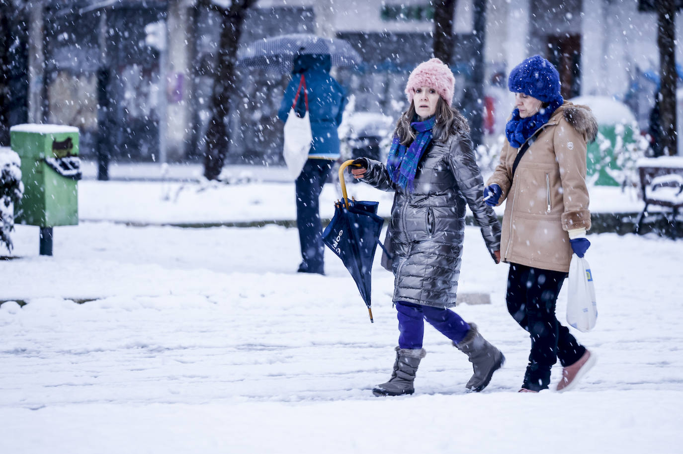 Fotos: Álava vive el primer temporal de nieve del invierno