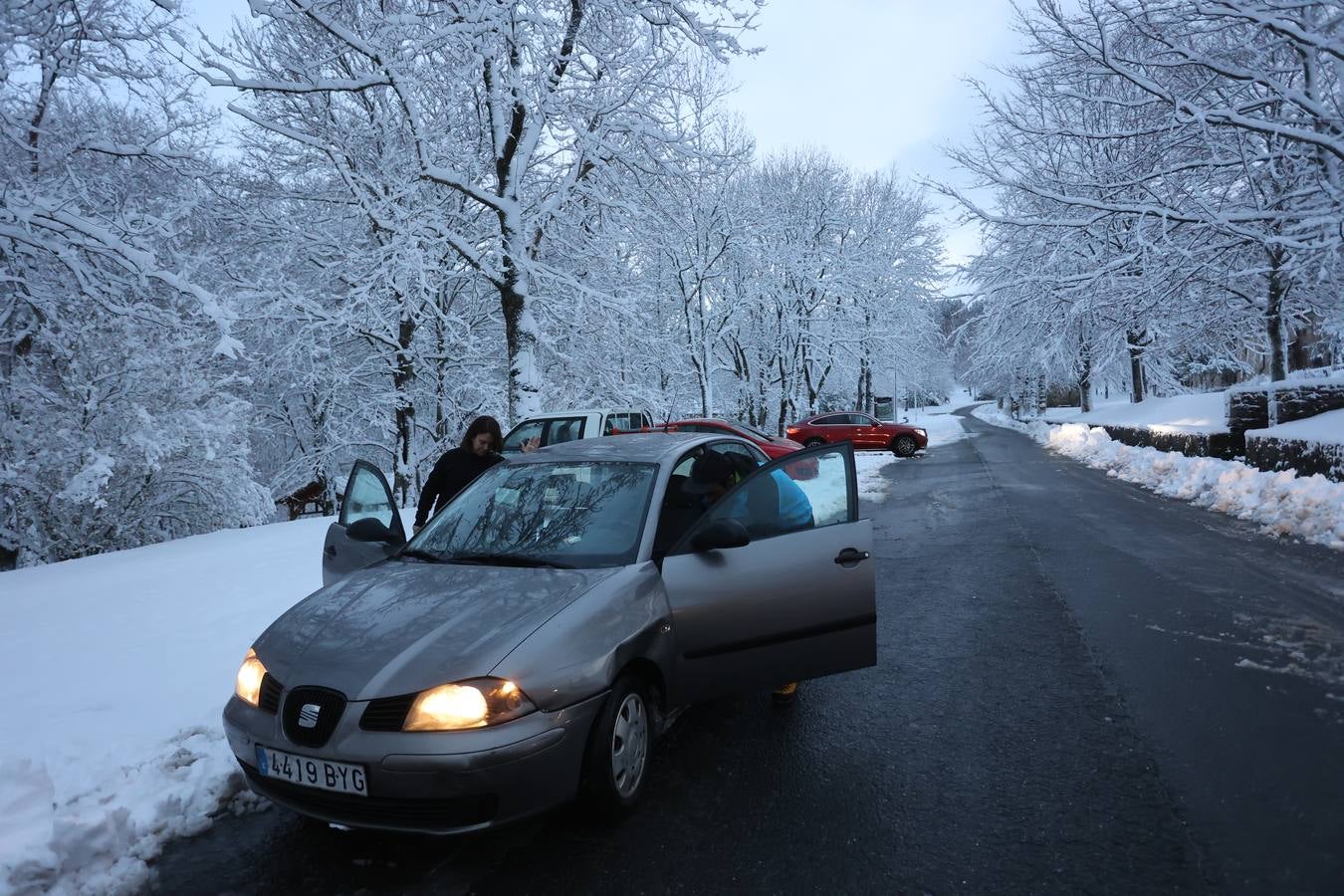 Urkiola, a primera hora de la mañana.