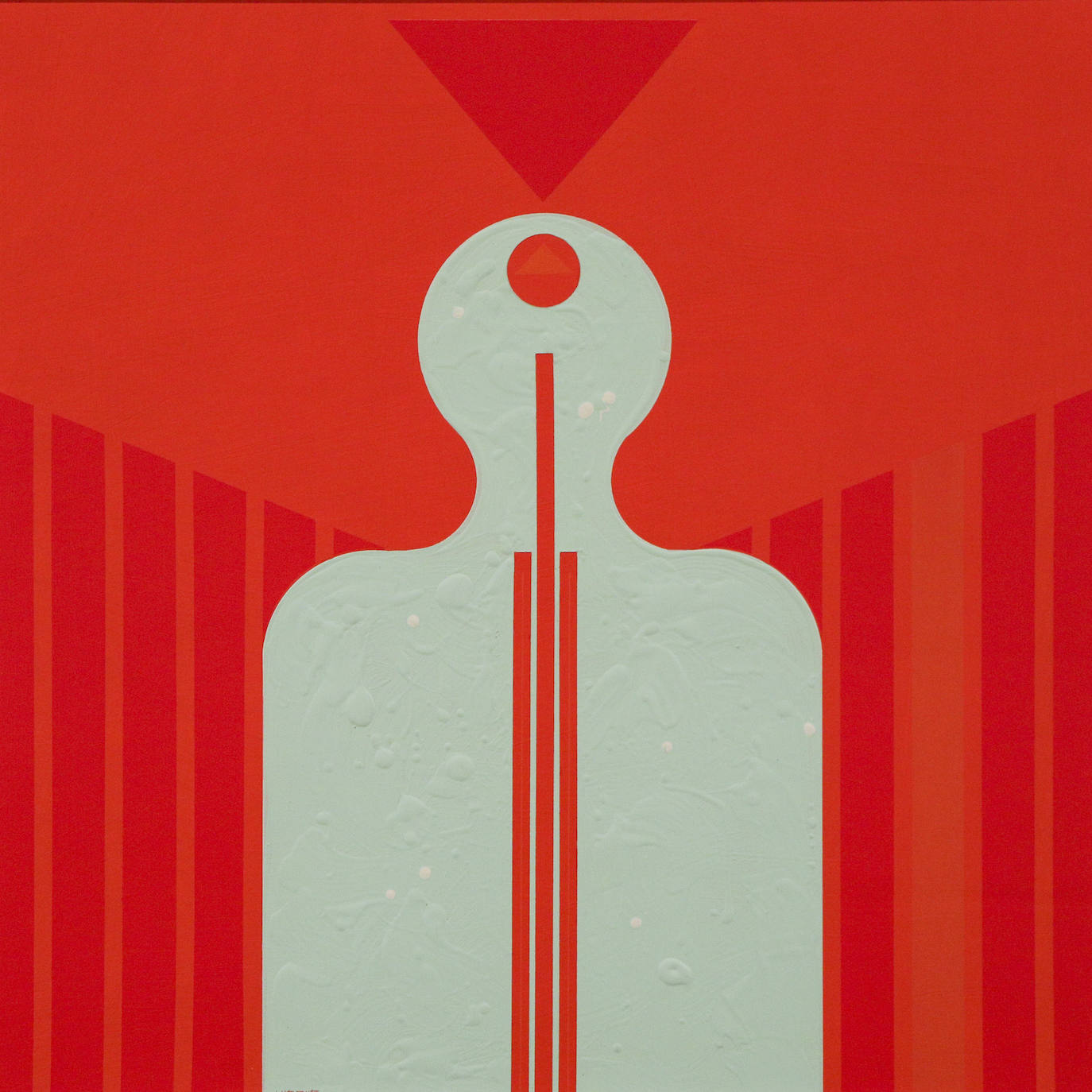 Una pieza sin título, en acrílico sobre tablero, de 1974.