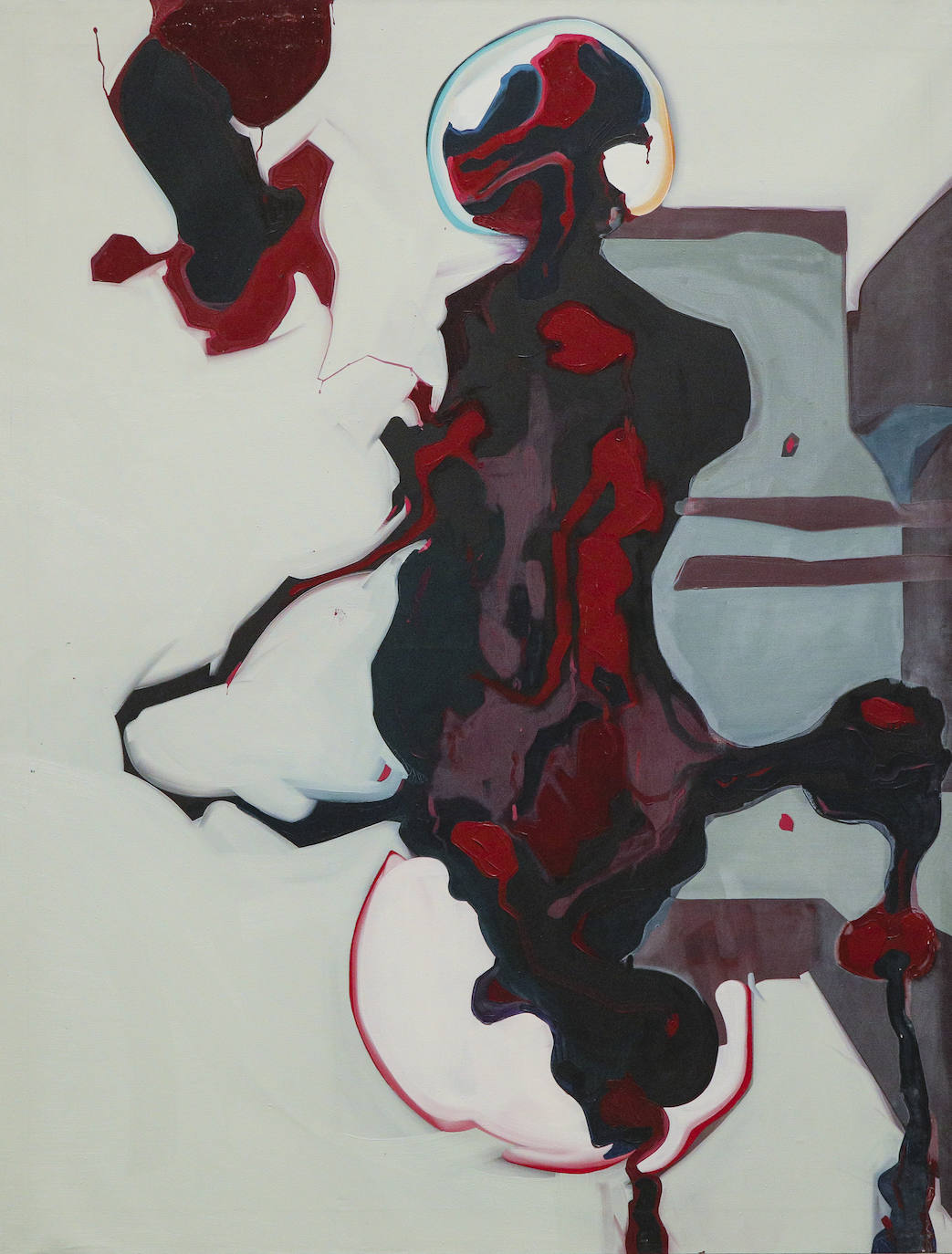 Pintura al óleo en lienzo, sin título, de 1970.