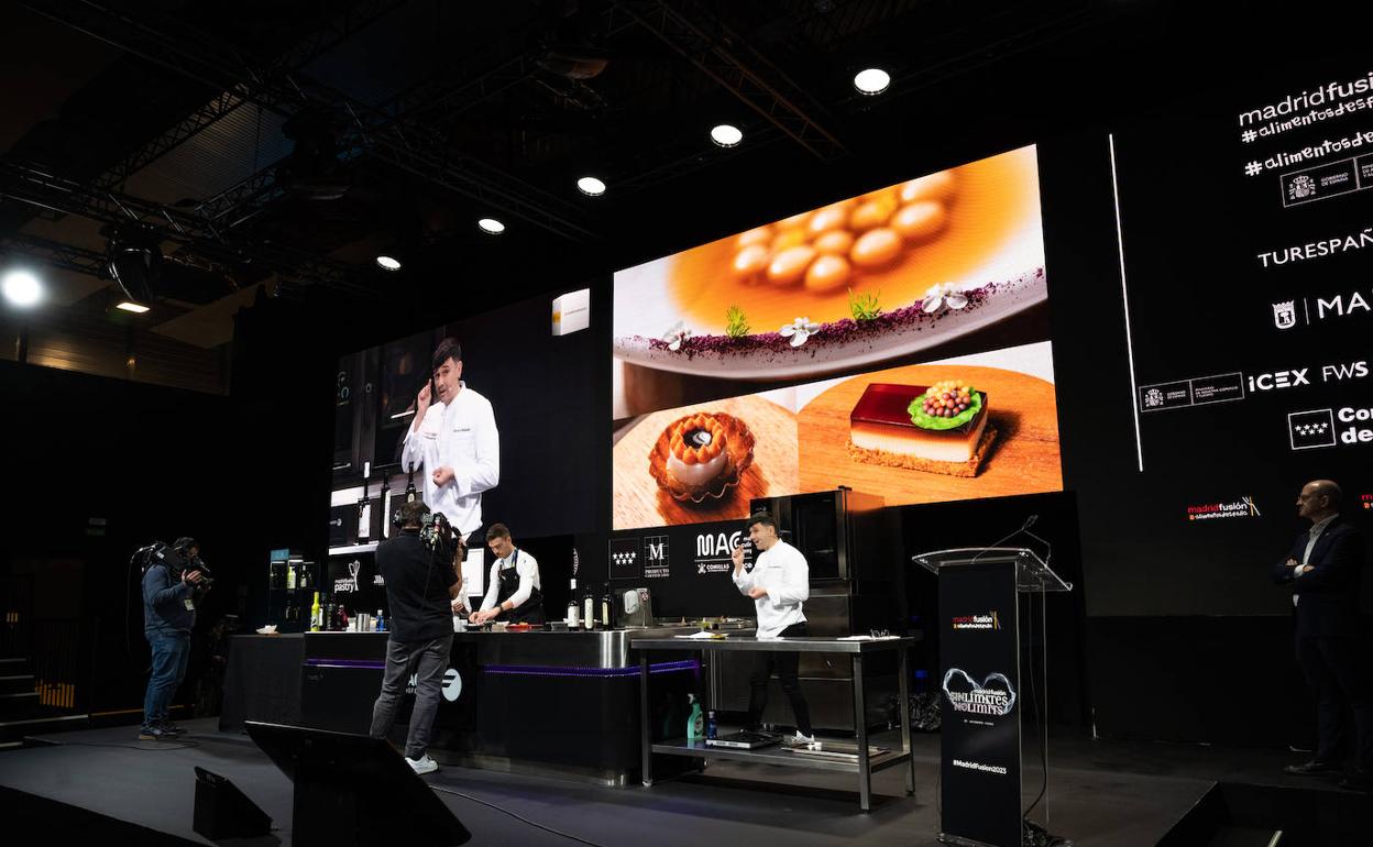 Álvaro Salazar, del restaurante Voro, en un momento de su ponencia. 