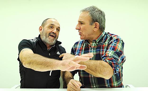 Juanito Oiarzabal y José Luis Korta