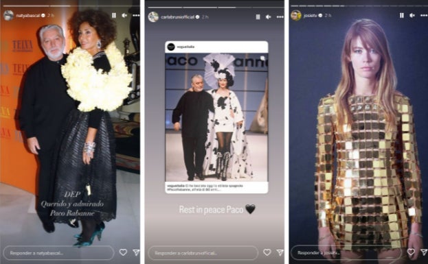 Imágenes de Instagram de Naty Abascal, Carla Bruni y Josie. 