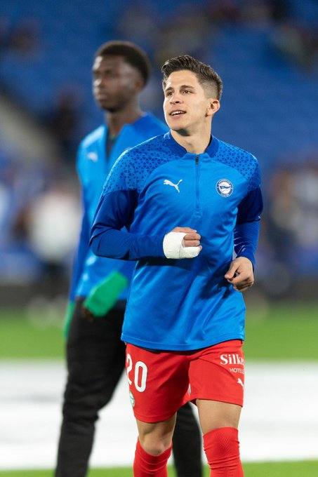 Giuliano Simeone, «emocionado» tras su debut oficial con el Alavés