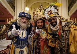 Melchor, Gaspar y Baltasar, este jueves en el Teatro Arriaga de Bilbao.