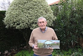 El cronista Jesús Sustatxa, de 70 años, en su caserío de Loiu, el pueblo de su vida.