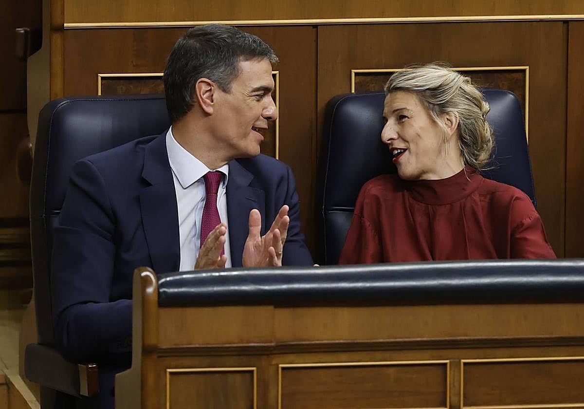 Pedro Sánchez y Yolanda Díaz.