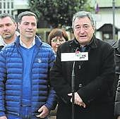 Atutxa, Pradales, Esteban y Etxanobe, ayer en Usansolo.