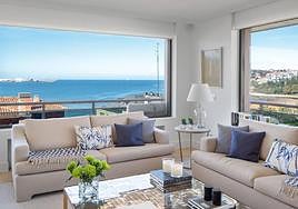 El piso de un matrimonio en Getxo de estilo mediterráneo y vistas increíbles.