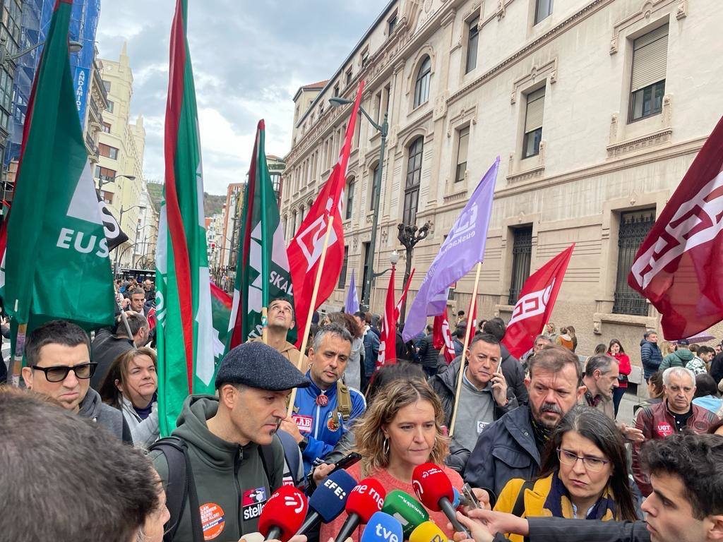 Manifestación de los trabajadores de la educación concertada en Bilbao