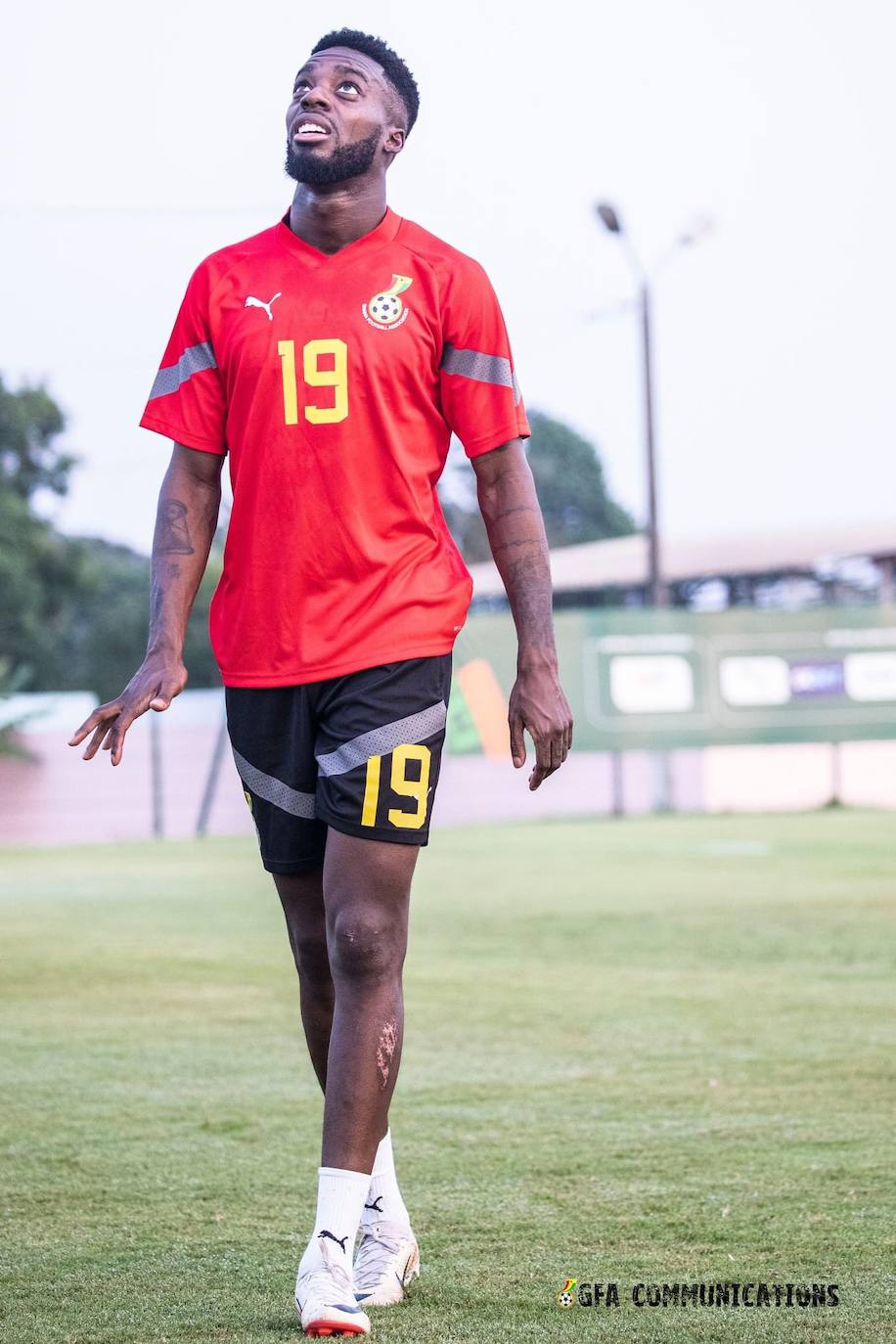 Williams, en un entrenamiento reciente con Ghana