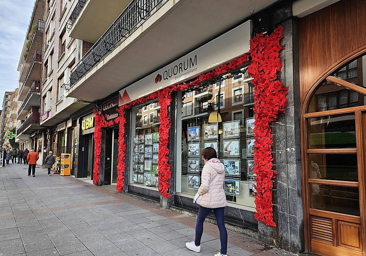 Una de las inmobiliarias de la localidad.