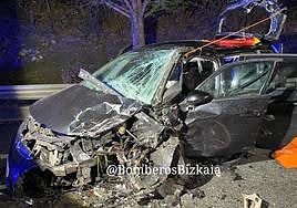 Uno de los vehículos siniestrados.