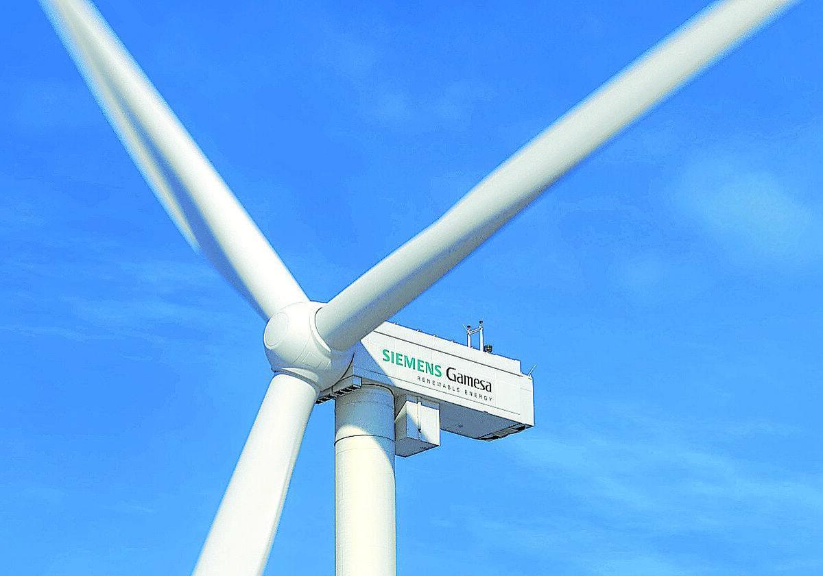 Imagen de un aerogenerador de Siemens Gamesa.