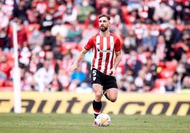 Yeray durante un partido la temporada pasada.