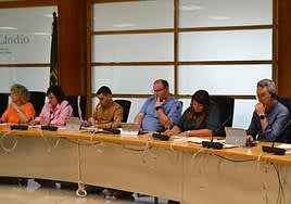 El grupo jeltzale en el pleno de Llodio.