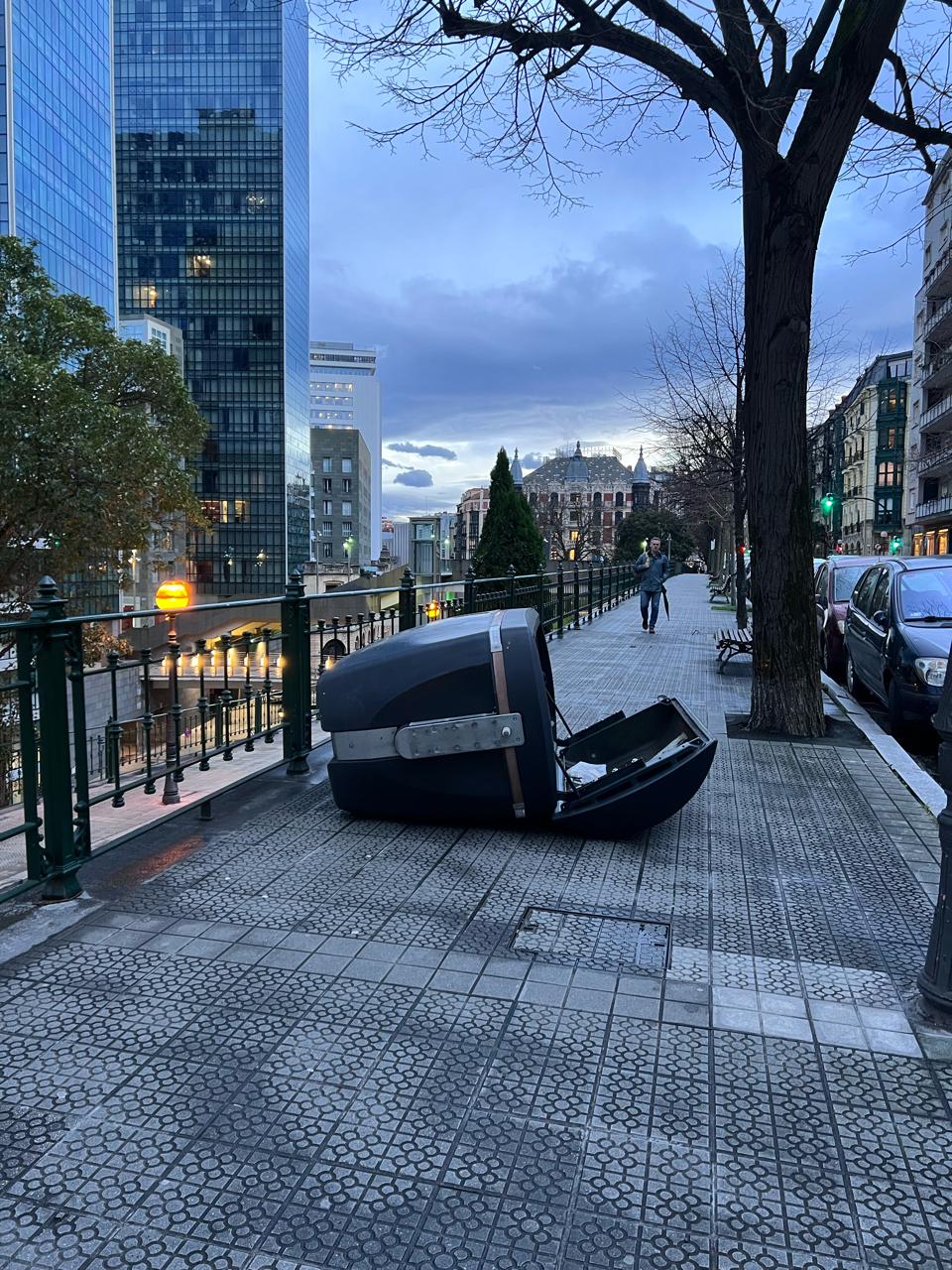 El fuerte viento provoca numerosas incidencias en Bizkaia