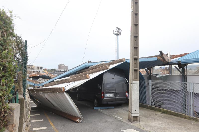 El fuerte viento provoca numerosas incidencias en Bizkaia