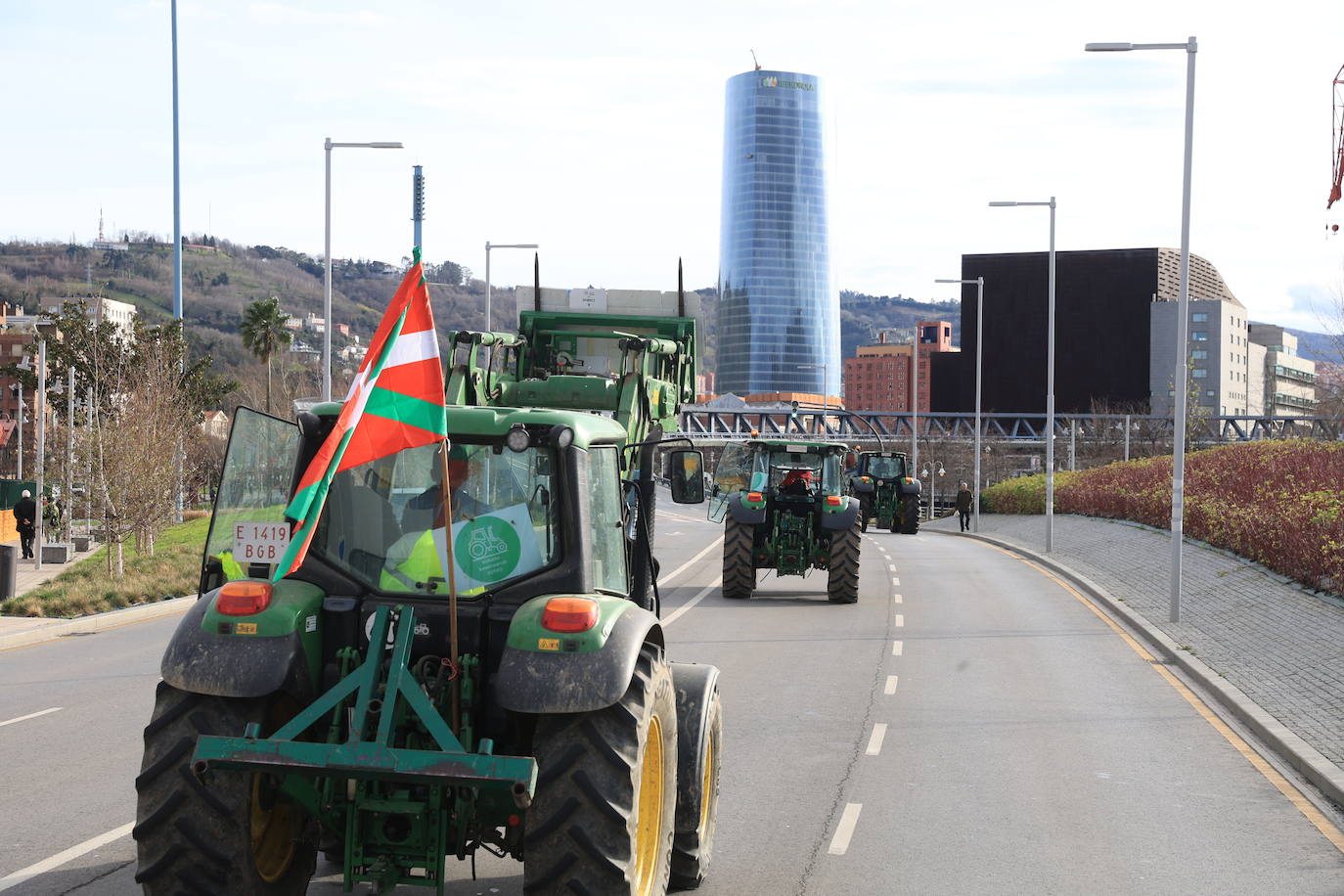 Bilbao recibe a la &#039;tractorada&#039;