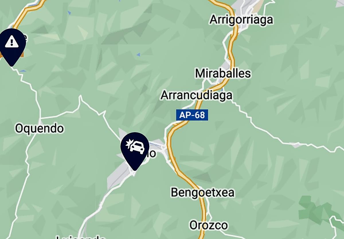 Un herido al salirse su vehículo de la calzada en la A-625, a su paso por Llodio