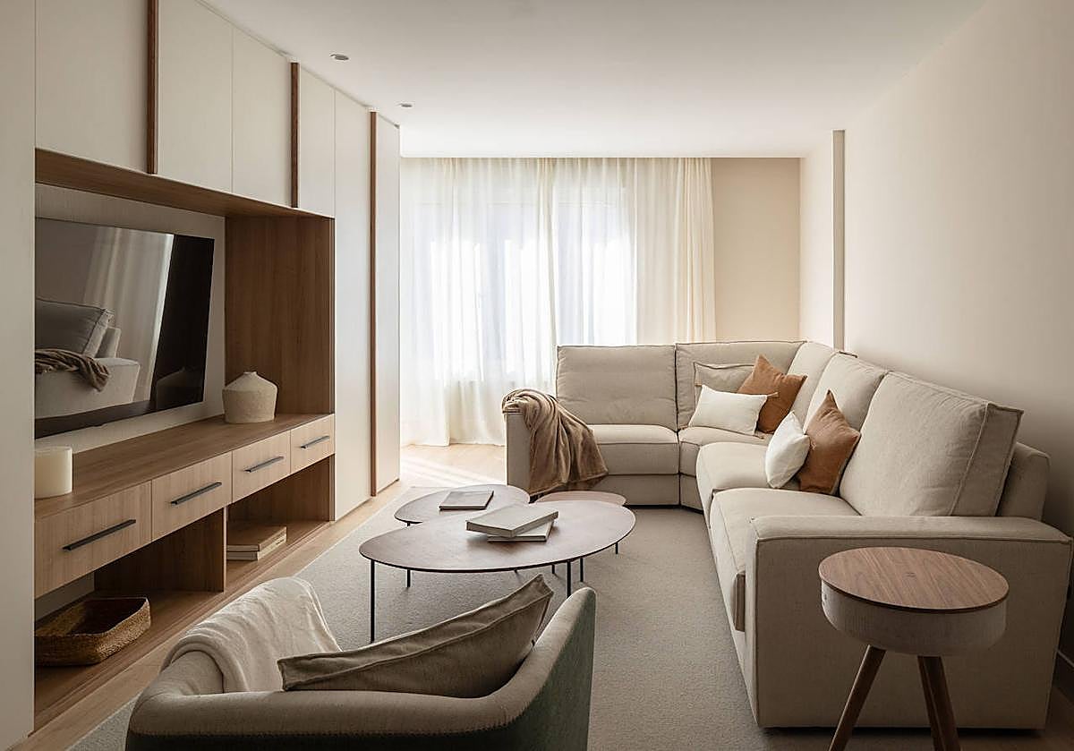 El piso de una pareja joven y su hijo en Mungia ideado para vivir en calma