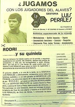 Imagen - Quiniela de Luis Perales rellenada por el portero Rodri.