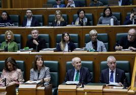 El hemiciclo del Parlamento vasco, durante una sesión de esta legislatura.